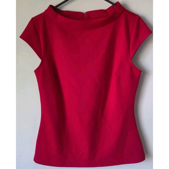 New York & Company Tops - New York & Company 7th‎ Avenue Women's Mock Turtleneck Top Silhouette Red Size M